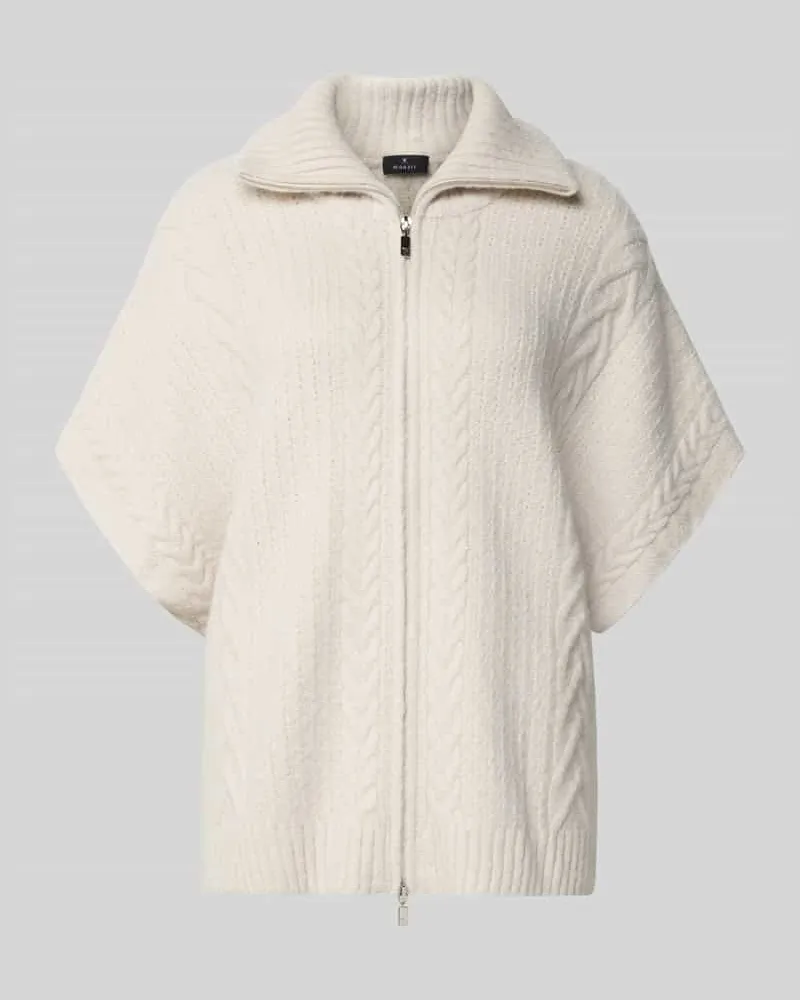 monari Strickjacke mit Umlegekragen Beige