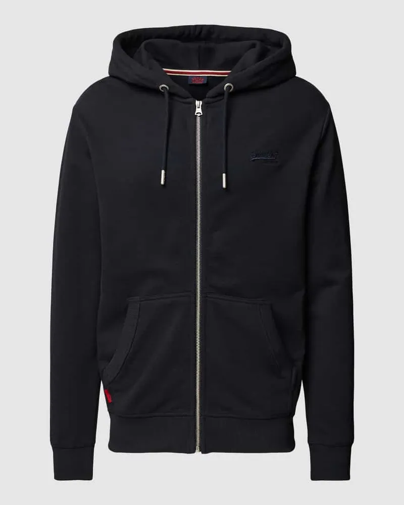 Superdry. Sweatjacke mit Label-Stitching Modell 'ESSENTIAL LOGO Marine