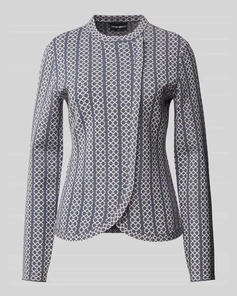 Emporio Armani Blazer mit Stehkragen Dunkelgrau