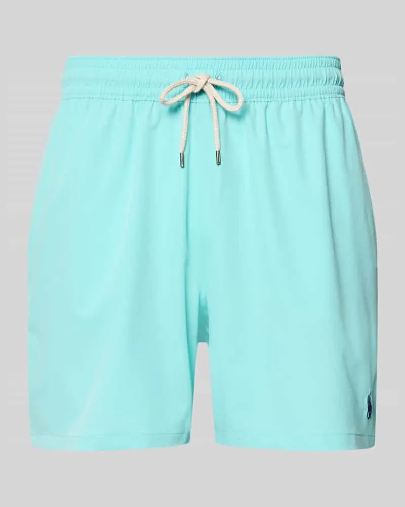 Ralph Lauren Badehose mit elastischem Bund und Label-Stitching Aqua