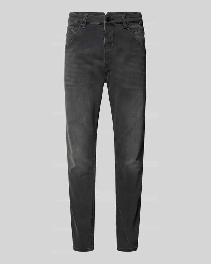 GABBA Tapered Fit Jeans im 5-Pocket-Design Modell 'Alex Thor Black