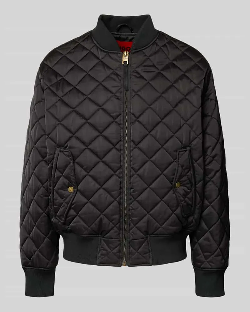HUGO BOSS Regular Fit Steppjacke mit Stehkragen Modell 'BICOL2541 Black