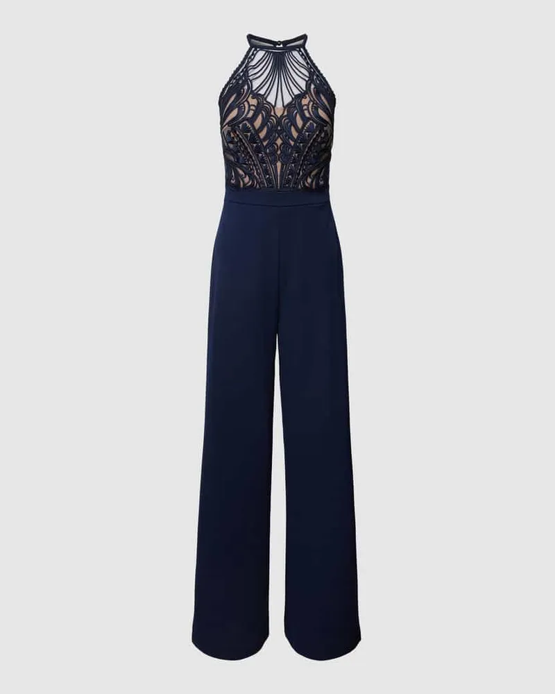Lipsy  Jumpsuit mit Lochmuster Marine