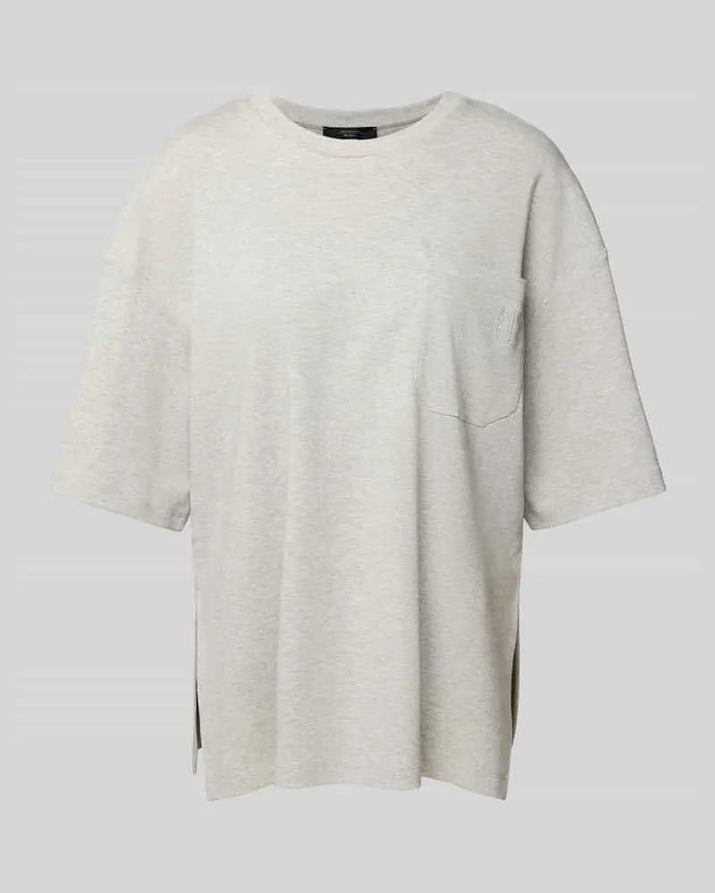 Max Mara Regular Fit T-Shirt aus reiner Baumwolle Modell 'ESEDRA Hellgrau