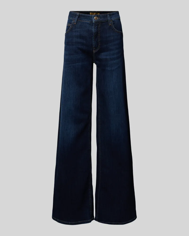 Cambio Flared Jeans mit 5-Pocket-Design Modell 'PALAZZO Dunkelblau