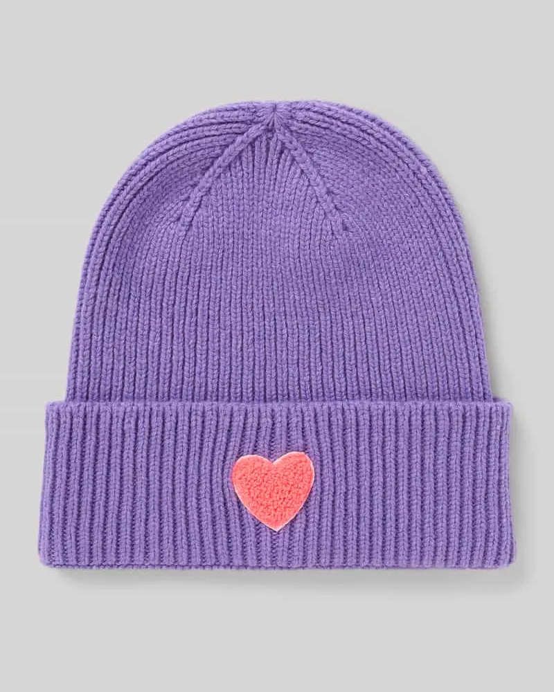 UNIO Mütze aus Schurwoll-Mix mit Viskose- und Kaschmir-Anteil Lila