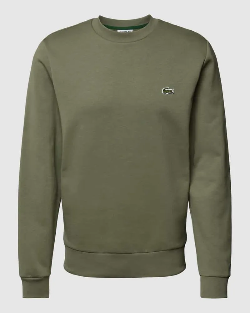 Lacoste Sweatshirt in Melange-Optik Oliv