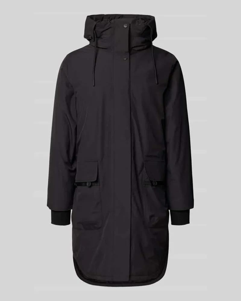Didriksons 1913 Parka mit Kapuze und Pattentaschen Modell 'AIKO Black