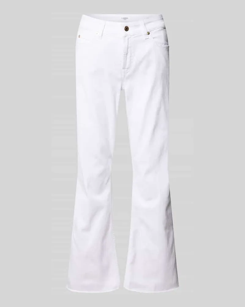 Cambio Flared Fit Jeans aus Baumwoll-Mix Modell 'FRANCESCA Weiss