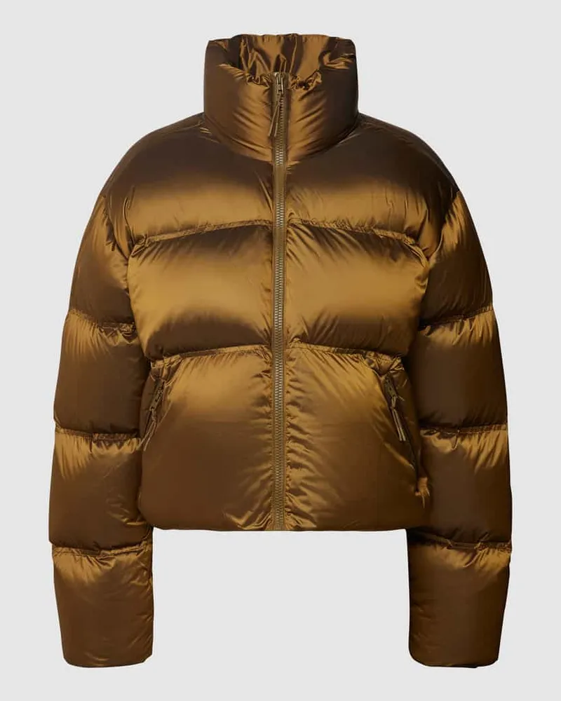 Filippa K Cropped Daunenjacke mit Reißverschlusstaschen Kupfer