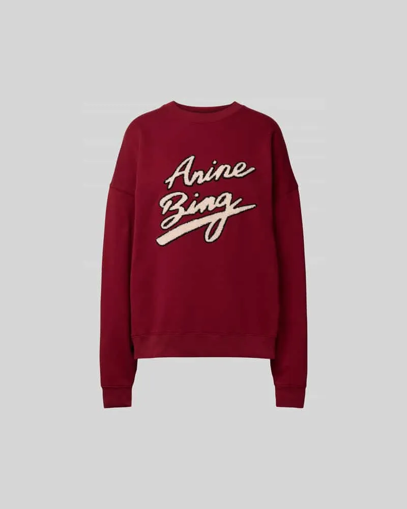 Anine Bing Oversized Sweatshirt mit Label-Detail Bordeaux