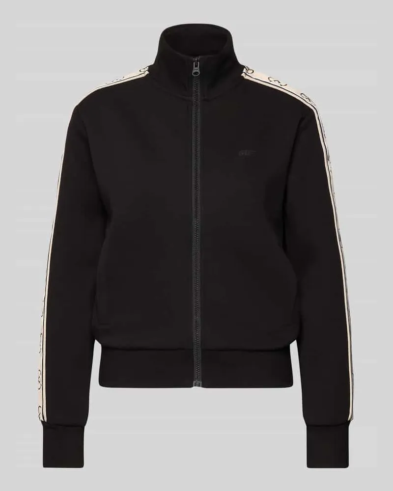 Guess Regular Fit Sweatjacke mit Stehkragen Modell 'Britney Black