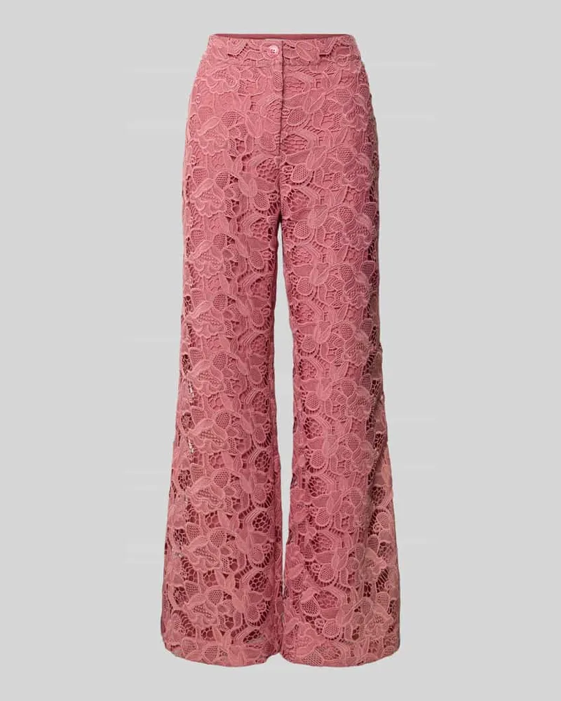 JAKE*S Stoffhose aus Spitze mit Eingrifftaschen Altrosa