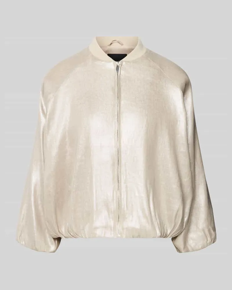 someday. Schimmernde Jacke mit Reißverschluss Modell 'Noema Sand
