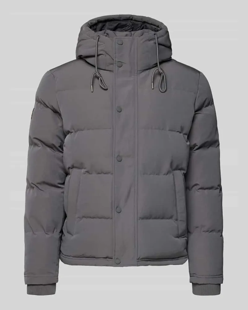 Superdry. Steppjacke mit Eingrifftaschen Modell 'Everest Anthrazit
