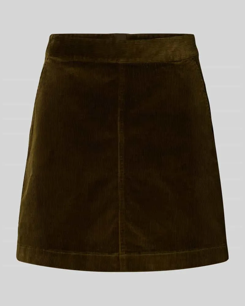 Marc O'Polo Regular Fit Mini-Rock aus Baumwoll-Mix Oliv