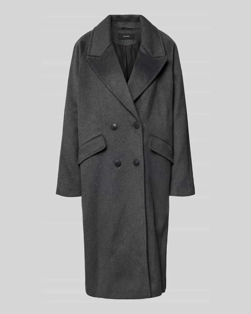 Vero Moda Relaxed Fit Wollmantel mit doppelreihiger Knopfleiste Modell 'HARPER Dunkelgrau