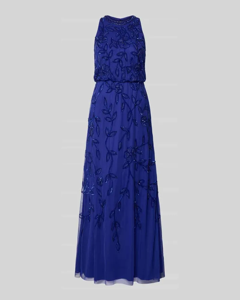 Adrianna Papell Abendkleid mit Perlen und Pailletten Royal