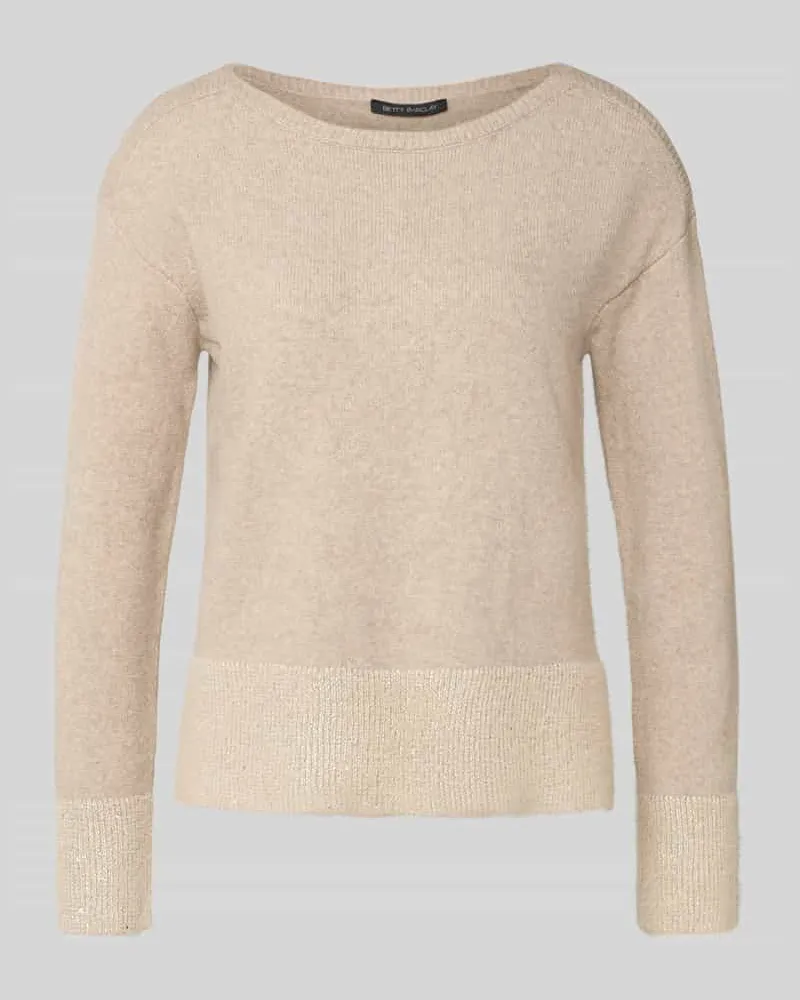 Betty Barclay Strickpullover mit gerippten Abschlüssen Taupe