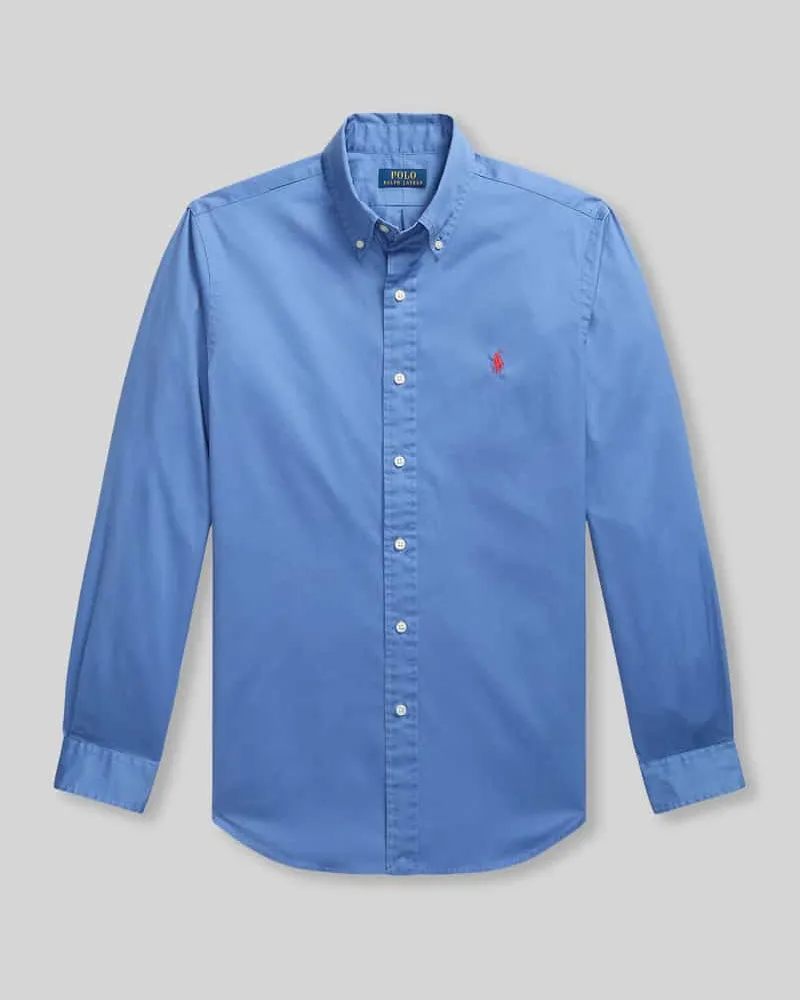 Ralph Lauren Regular Fit Freizeithemd aus reiner Baumwolle Rauchblau