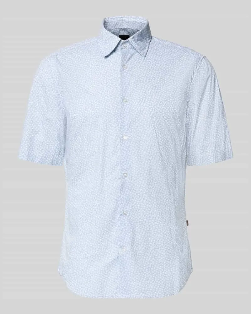 HUGO BOSS Regular Fit Freizeithemd aus reiner Baumwolle Modell 'RASH_2_M Hellblau