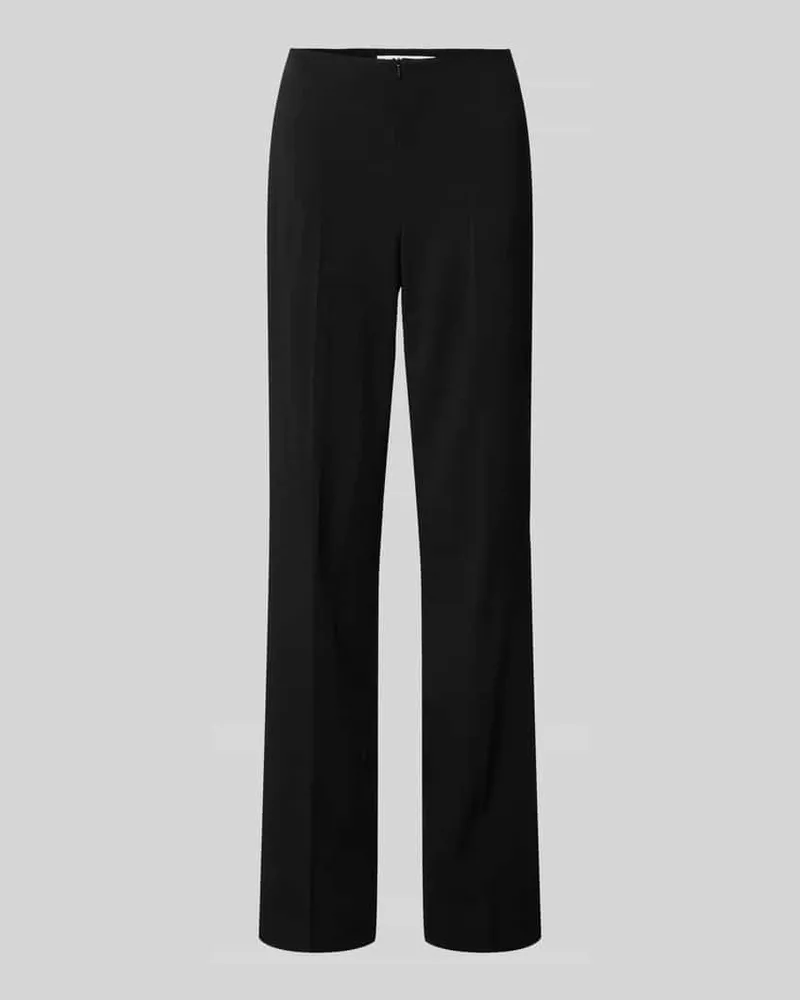 RAFFAELLO ROSSI  Straight Leg Stoffhose mit Bügelfalten Modell 'BRITTA Black