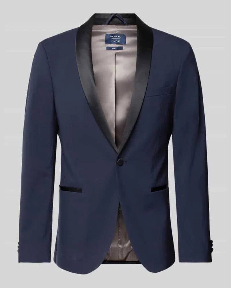 McNeal Slim Fit 1-Knopf-Sakko mit Reverskragen Marine