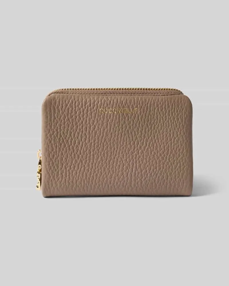 Coccinelle Portemonnaie mit Label-Print Taupe