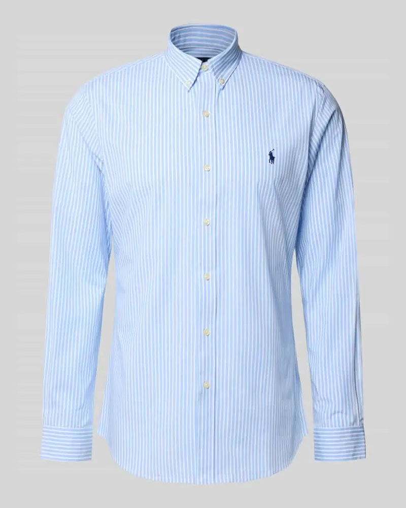 Ralph Lauren Freizeithemd mit Knopfleiste Hellblau