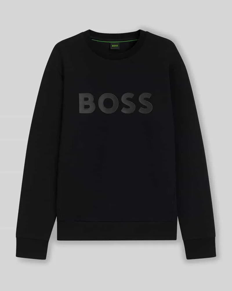 HUGO BOSS Regular Fit Sweatshirt aus Baumwoll-Mix Modell 'SALBO Black