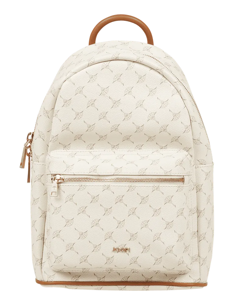 JOOP! Rucksack mit Logo-Muster Modell 'Salome Offwhite