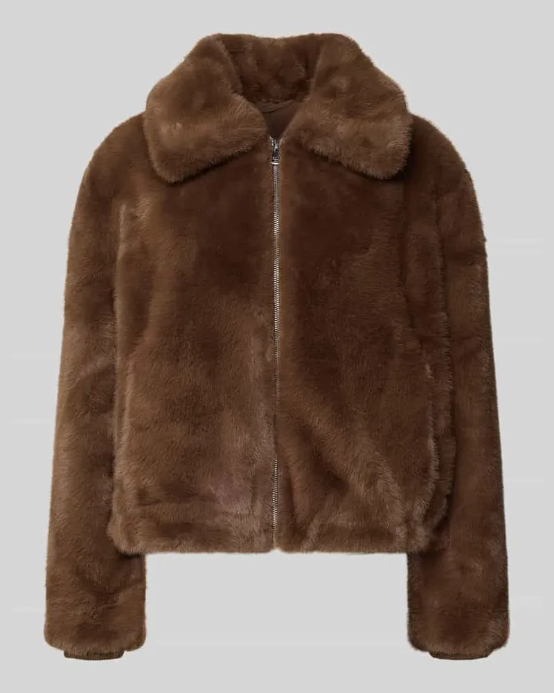 Oui  Jacke aus Kunstfell mit Reißverschluss Hazel