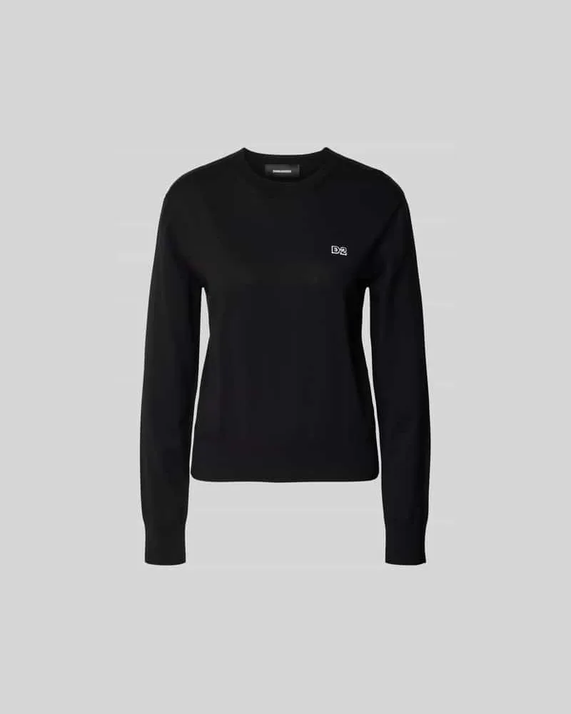 Dsquared2 Sweatshirt mit Label-Stitching Black