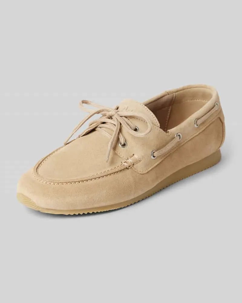 Marc O'Polo Slipper aus Rindsvelours Sand