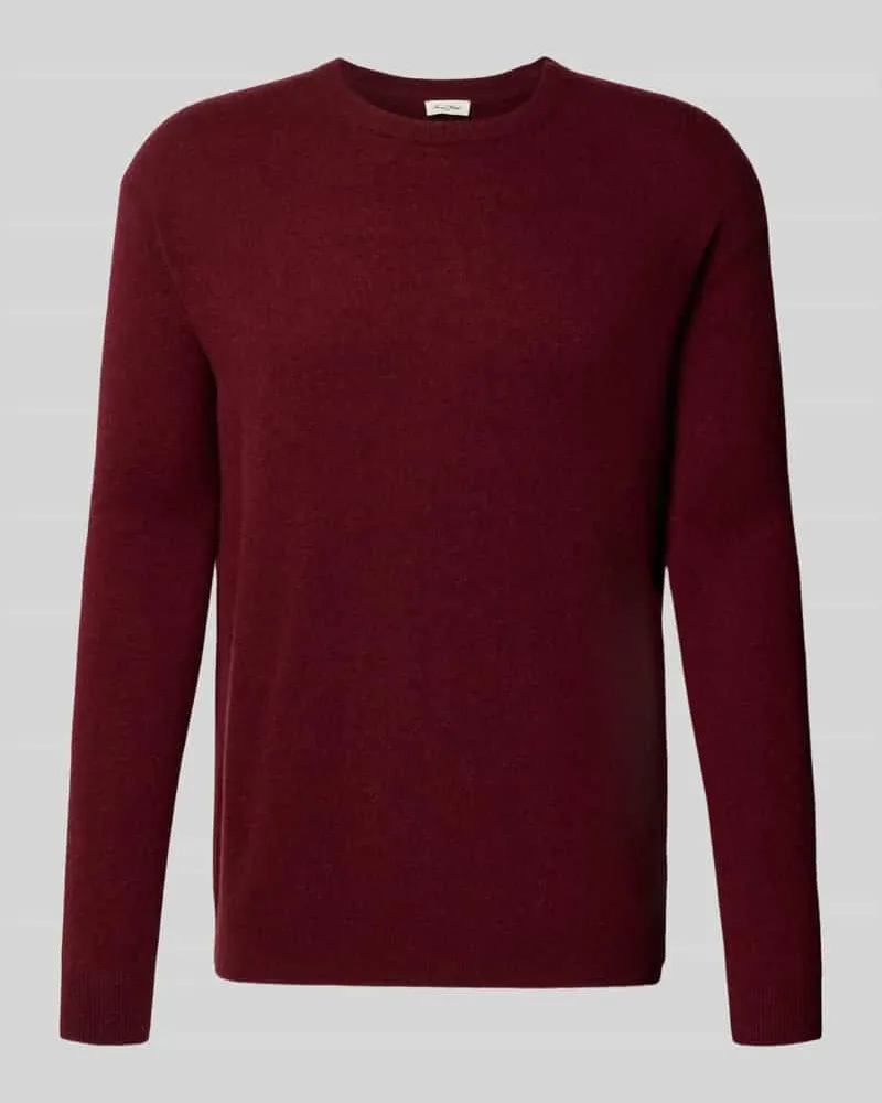 American Vintage Slim Fit Strickpullover aus Woll-Mix Modell 'RAXOW Bordeaux