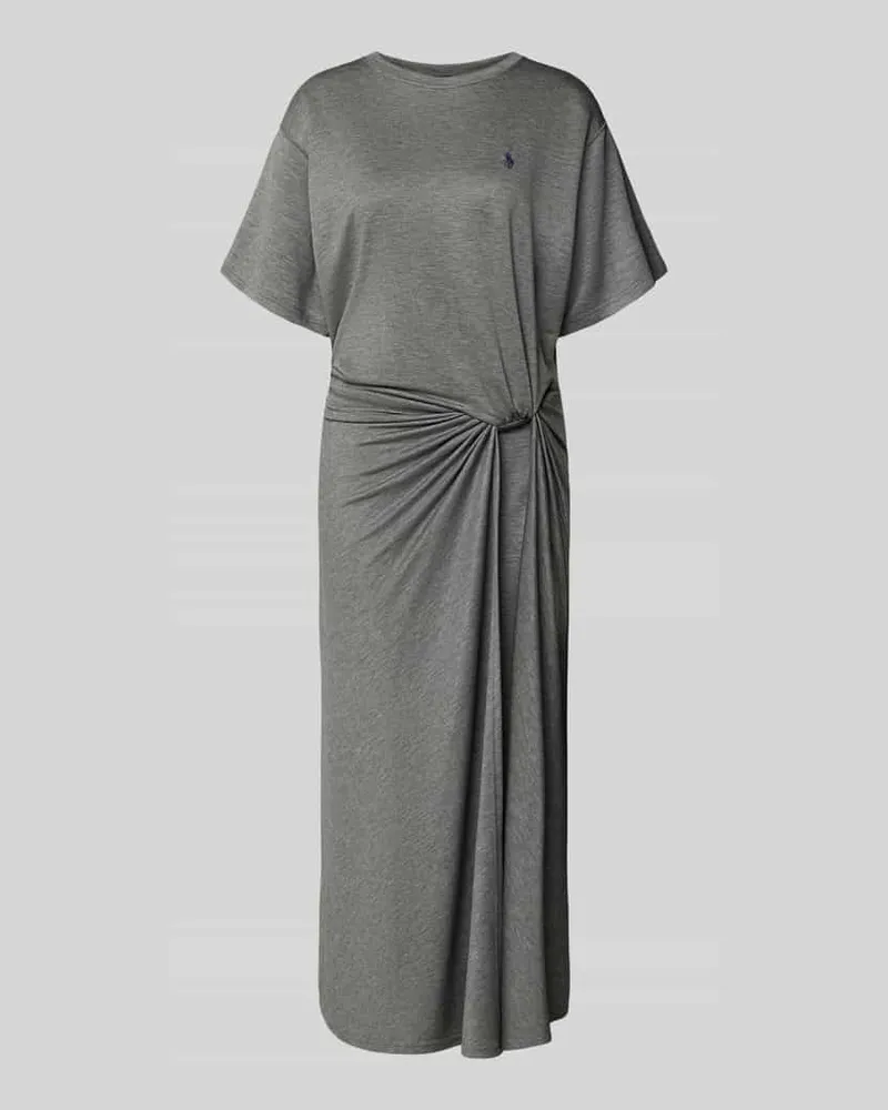 Ralph Lauren Körpernahes Freizeitkleid aus Lyocell-MIx Hellgrau