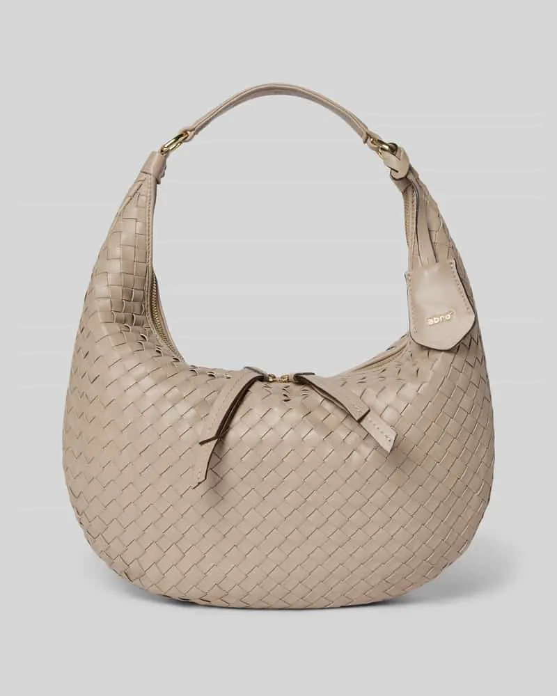 Abro Shoulder Bag mit Logo-Applikation Modell 'Nana Taupe