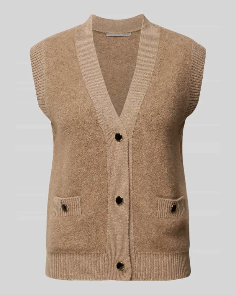 (THE MERCER) N.Y. Strickweste mit Kaschmir-Mix Taupe