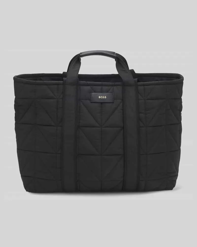 HUGO BOSS Shopper mit Steppmuster Modell 'PALMAH Black