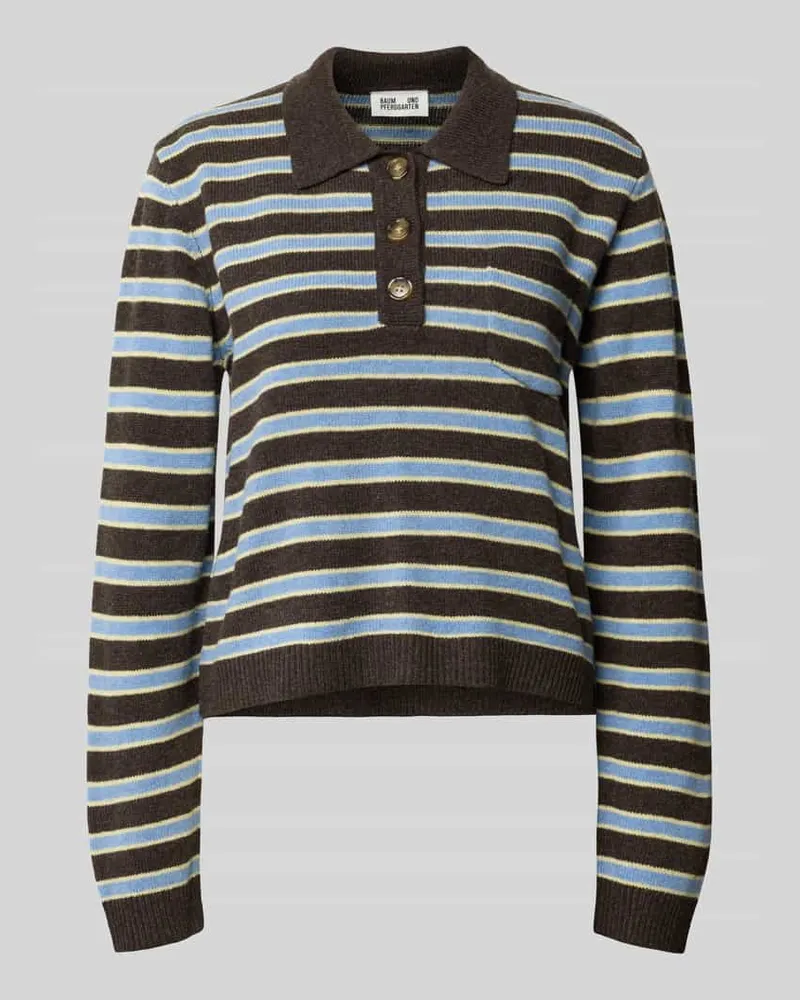 Baum und Pferdgarten Regular Fit Poloshirt aus reiner Wolle Blau