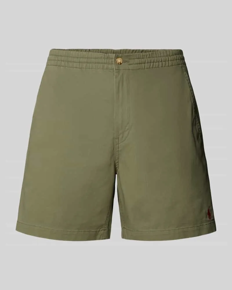 Ralph Lauren Regular Fit Shorts mit Logo-Stitching Modell 'PREPSTER Oliv