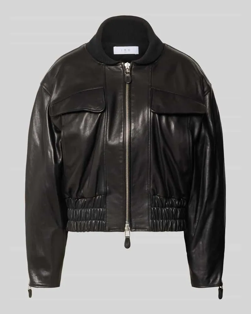 IRO Regular Fit Jacke aus echtem Lammleder Black