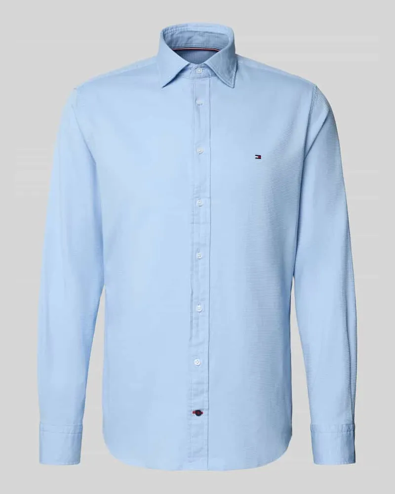 Tommy Hilfiger Regular Fit Businesshemd aus Baumwoll-Mix Bleu