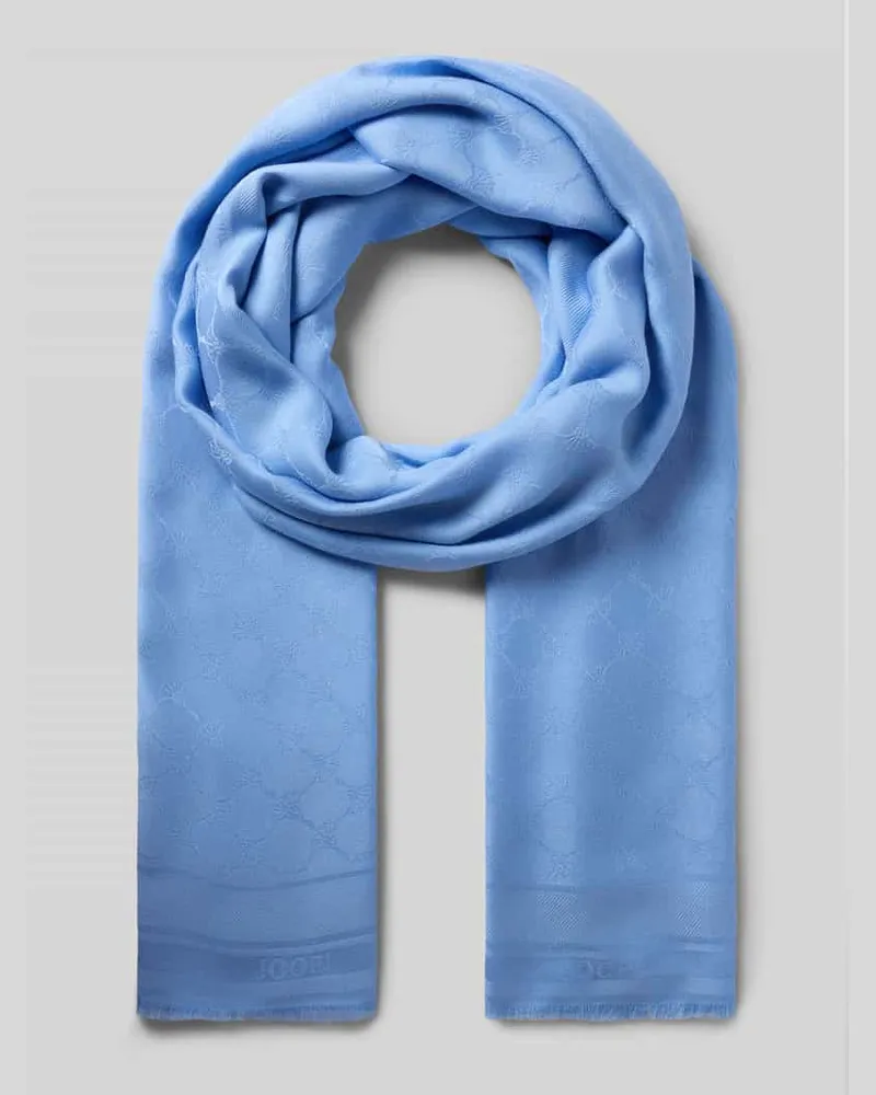 JOOP! Schal mit Allover-Logo-Stitching Modell 'Agota Ocean