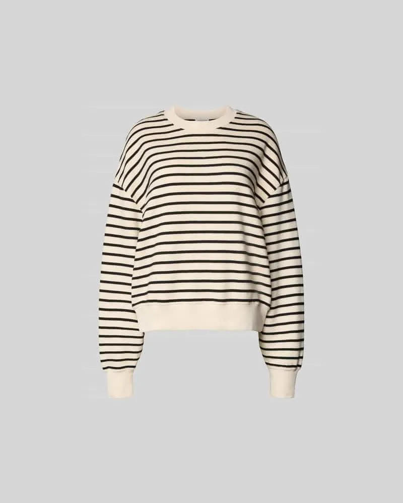 Anine Bing Sweatshirt mit gerippten Abschlüssen Ecru