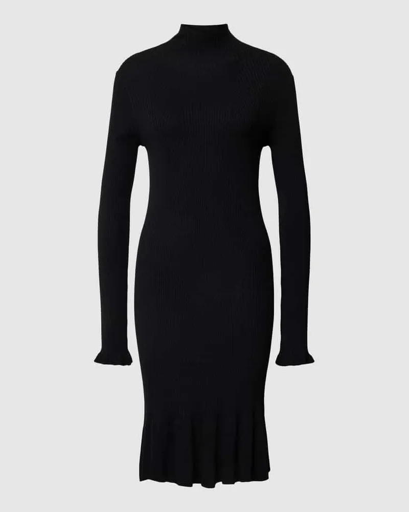 JOOP! Knielanges Kleid mit Feinripp Black