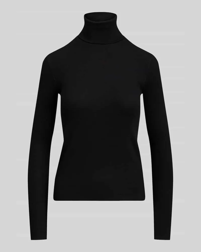 Ralph Lauren Slim Fit Rollkragenpullover aus Baumwoll-Lyocell-Mix Black