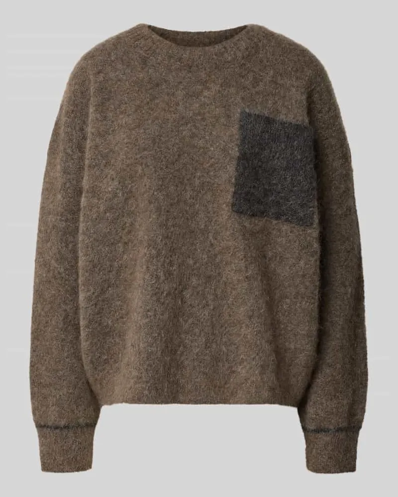 Mos Mosh Strickpullover aus Mohair-Mix Modell 'Alila Taupe
