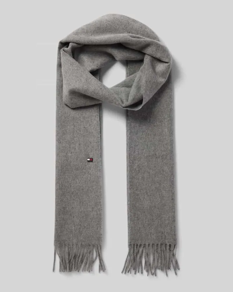 Tommy Hilfiger Schal aus reinem Kaschmir Hellgrau