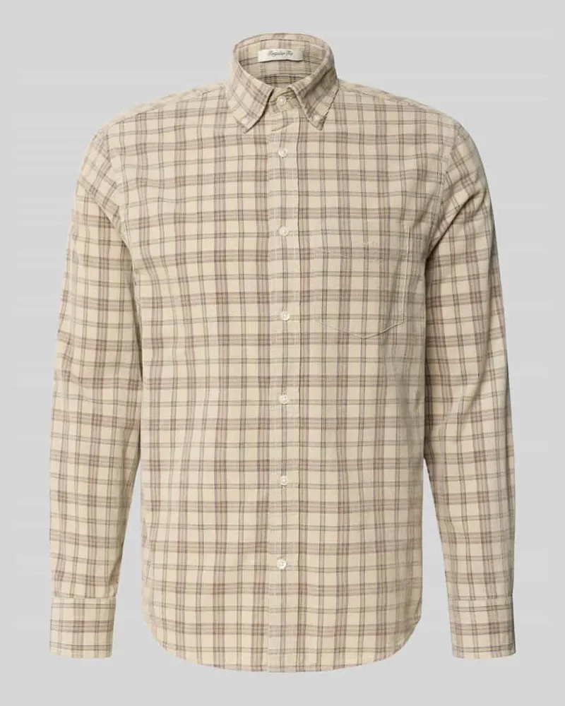 Gant Freizeithemd mit Knopfleiste Beige